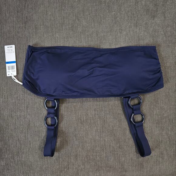 NWT Ann Cole Women's Blue Live In Color Ring Strap Swimsuit 2 Pc Set Size XL - Picture 7 of 8